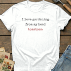 Head Tomatoes T-Shirt in White - Comfort Colors 1717 flat lay