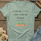 Low maintenance friends T-Shirt in Bay - Comfort Colors 1717 flat lay