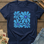 Pretty Blue T-shirt in Midnight - Comfort Colors 1717 flat lay