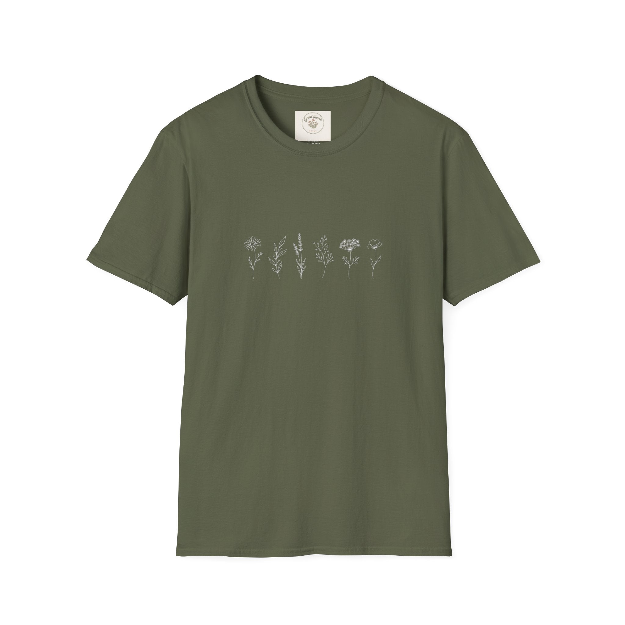 Simple Flower Line T-Shirt