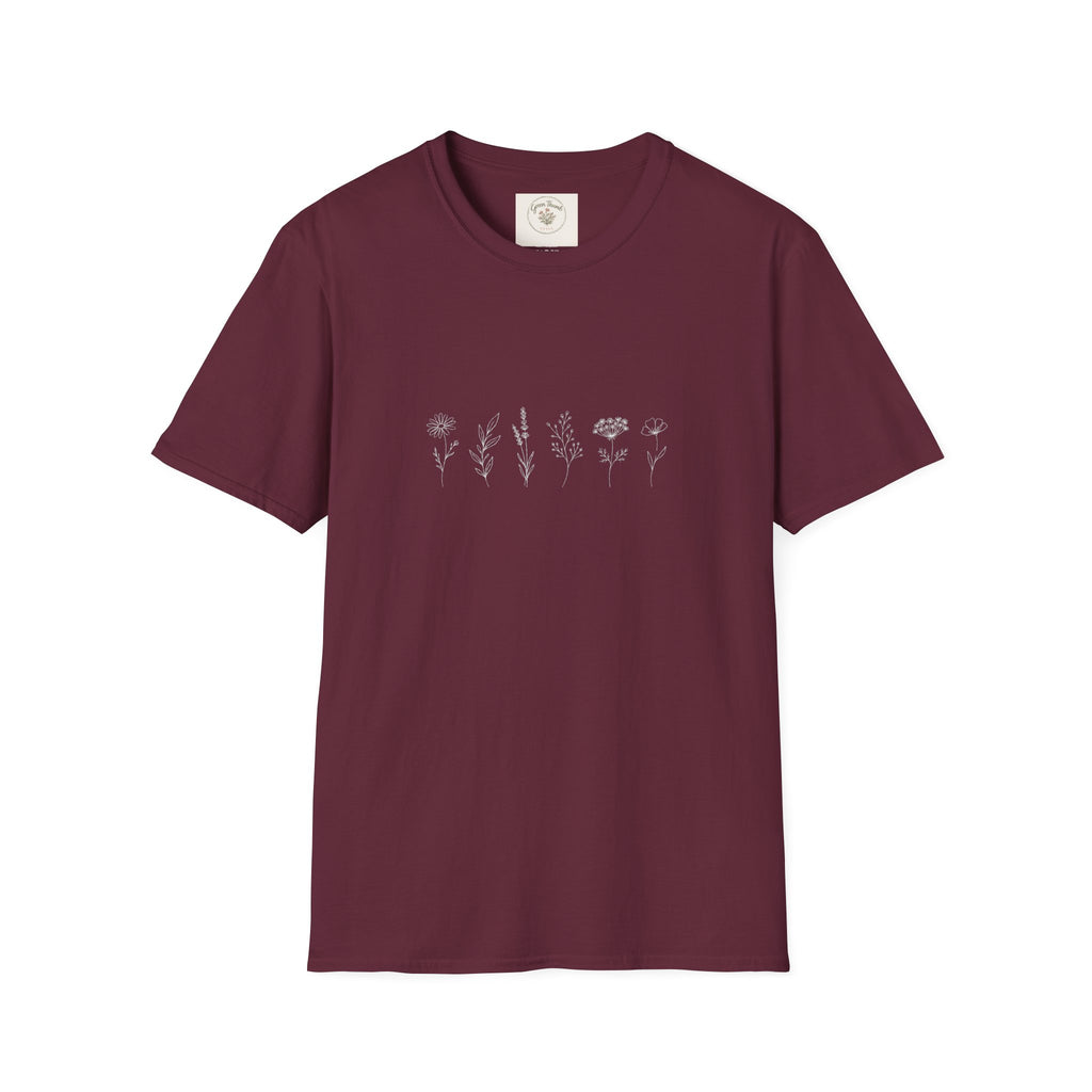 Simple Flower Line T-Shirt