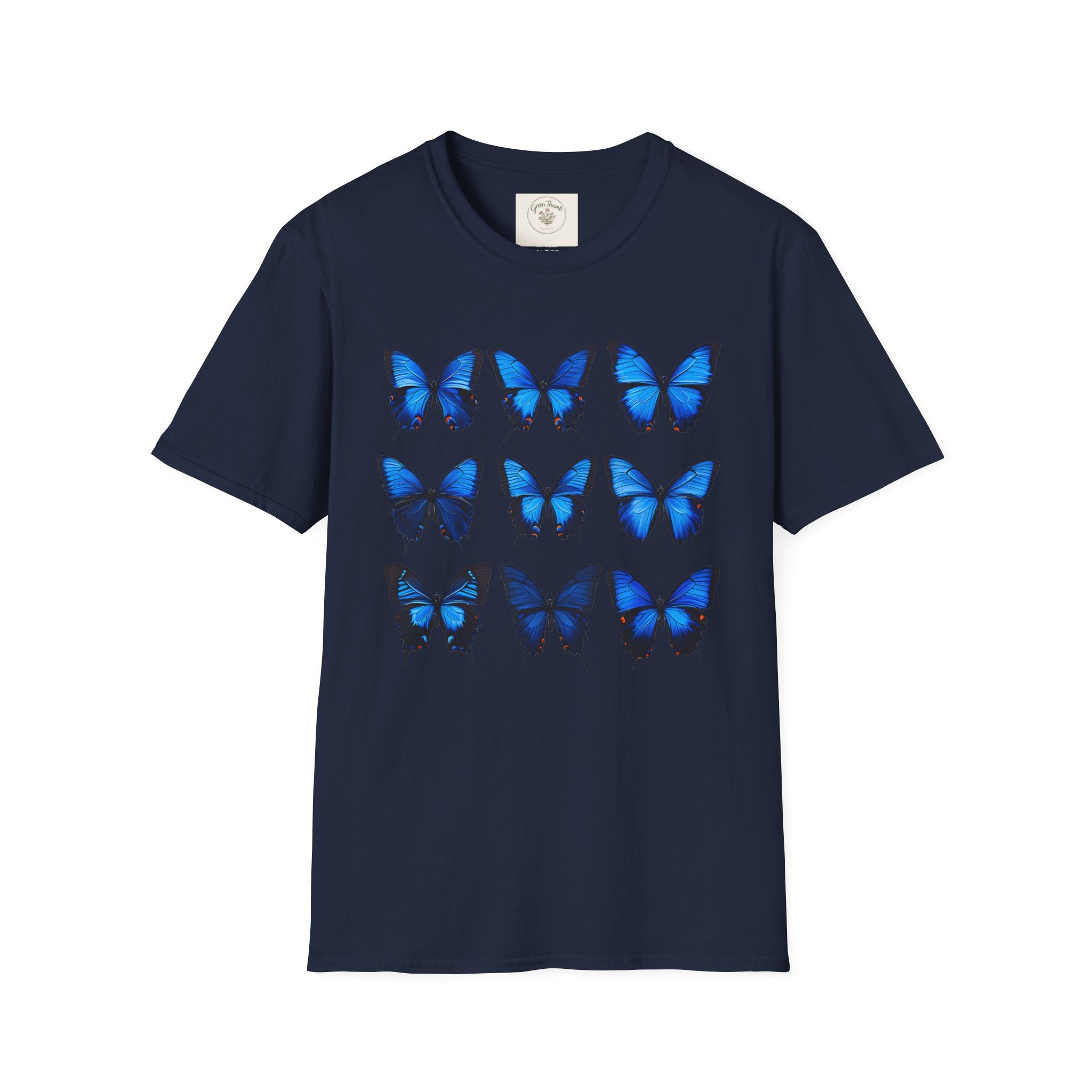 Blue Butterfly Matrix T-Shirt