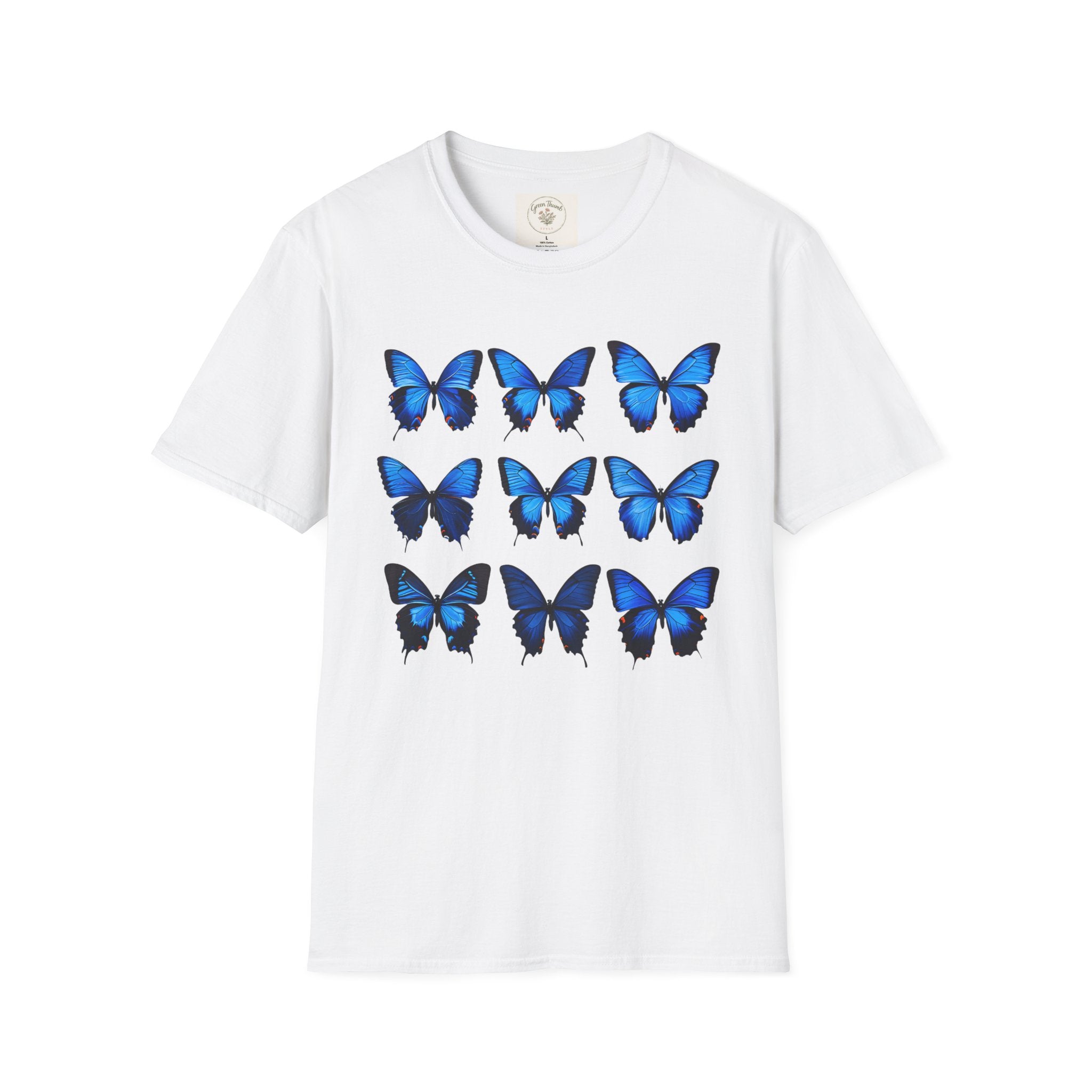 Blue Butterfly Matrix T-Shirt