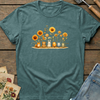 Forest Friends T-Shirt in Blue Spruce - Comfort Colors 1717 flat lay