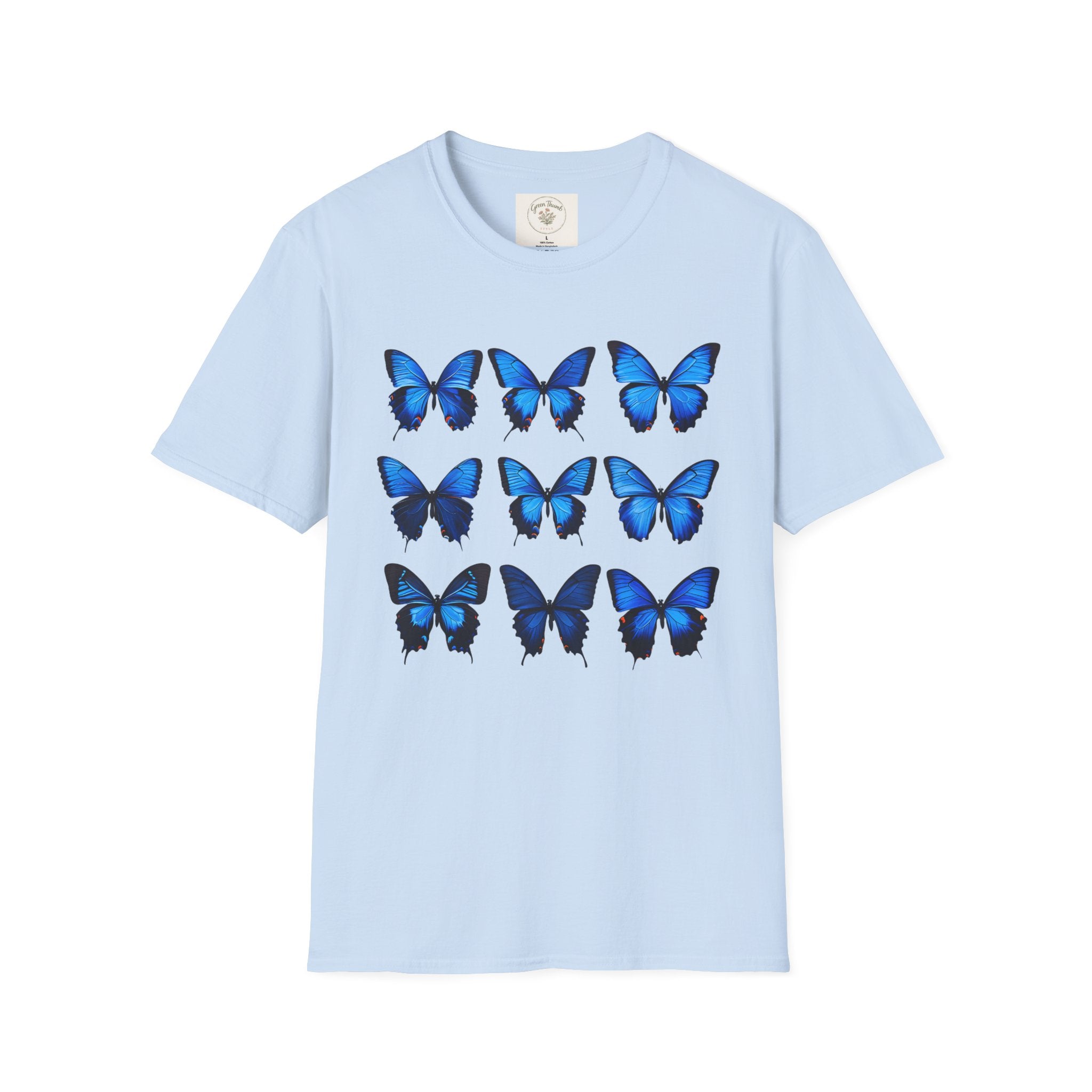 Blue Butterfly Matrix T-Shirt