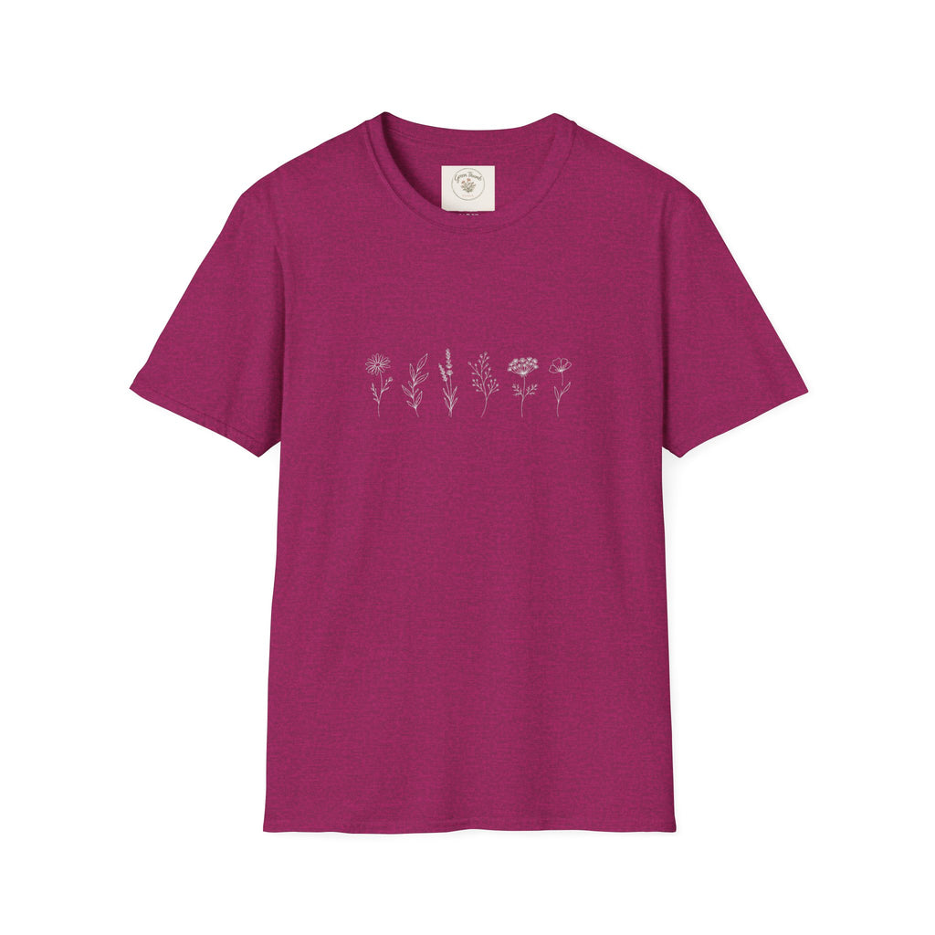 Simple Flower Line T-Shirt