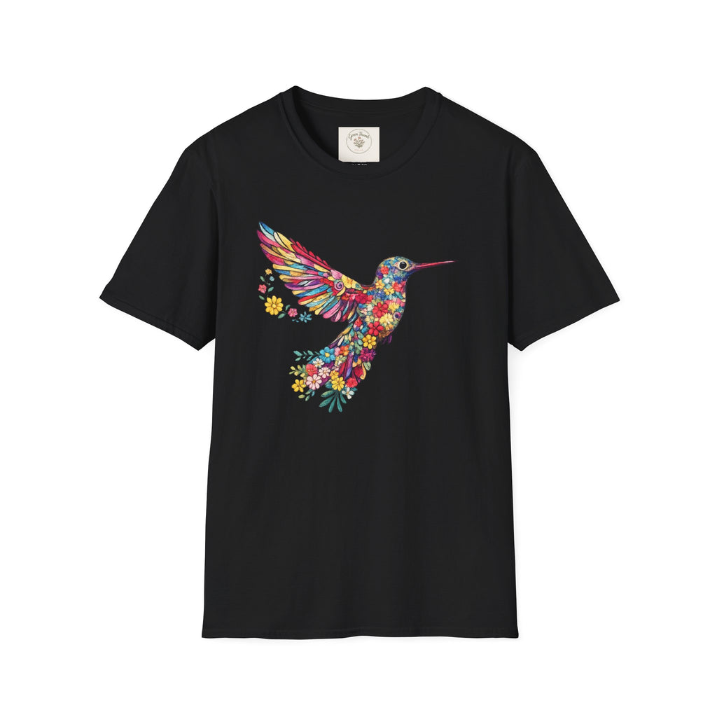 Embroidered Hummingbird (faux)T-shirt