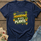 Not Hoarding Plants T-Shirt in Midnight - Comfort Colors 1717 flat lay