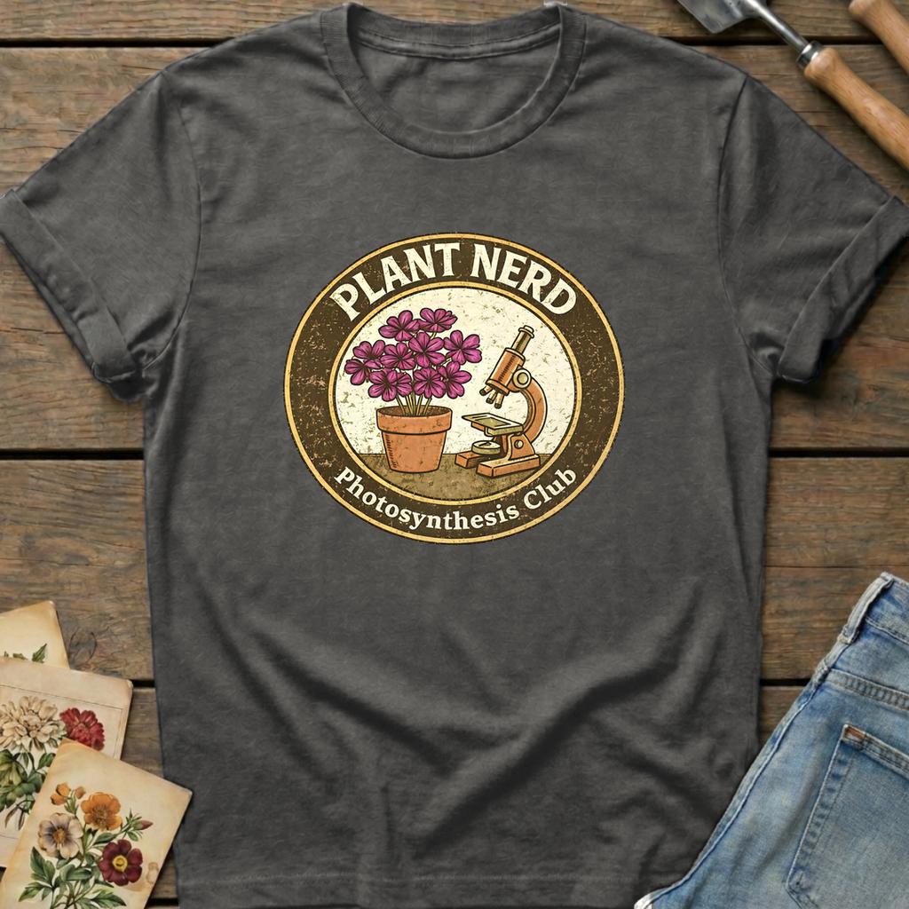 Plant Nerd in Pepper - Comfort Colors 1717 flat lay