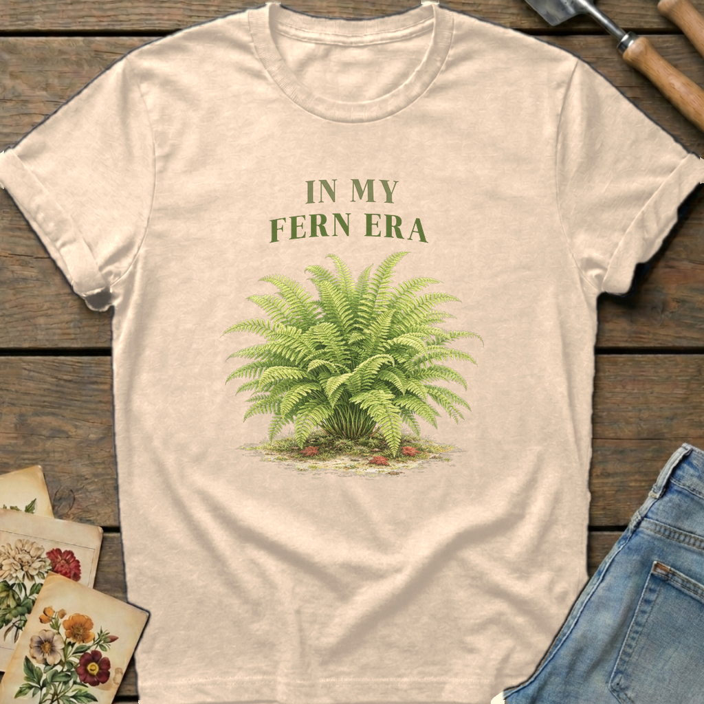 Fern Era T-Shirt in Ivory - Comfort Colors 1717 flat lay