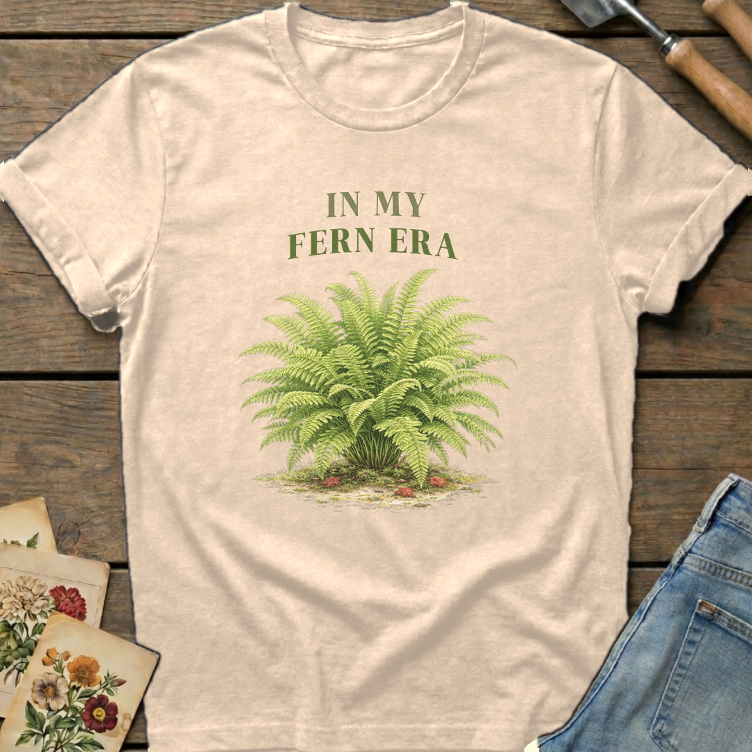 Fern Era T-Shirt in Ivory - Comfort Colors 1717 flat lay