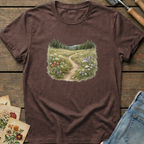 Follow the Path Less Traveled T-shirt in Espresso - Comfort Colors 1717 flat lay