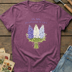 Delphinium Era T-Shirt in Berry - Comfort Colors 1717 flat lay