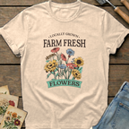 Farm Fresh Locally Grown T-Shirt in Ivory - Comfort Colors 1717 flat lay