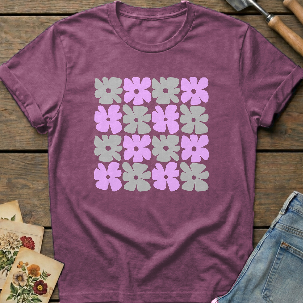 Bahama Matrix T-shirt in Berry - Comfort Colors 1717 flat lay