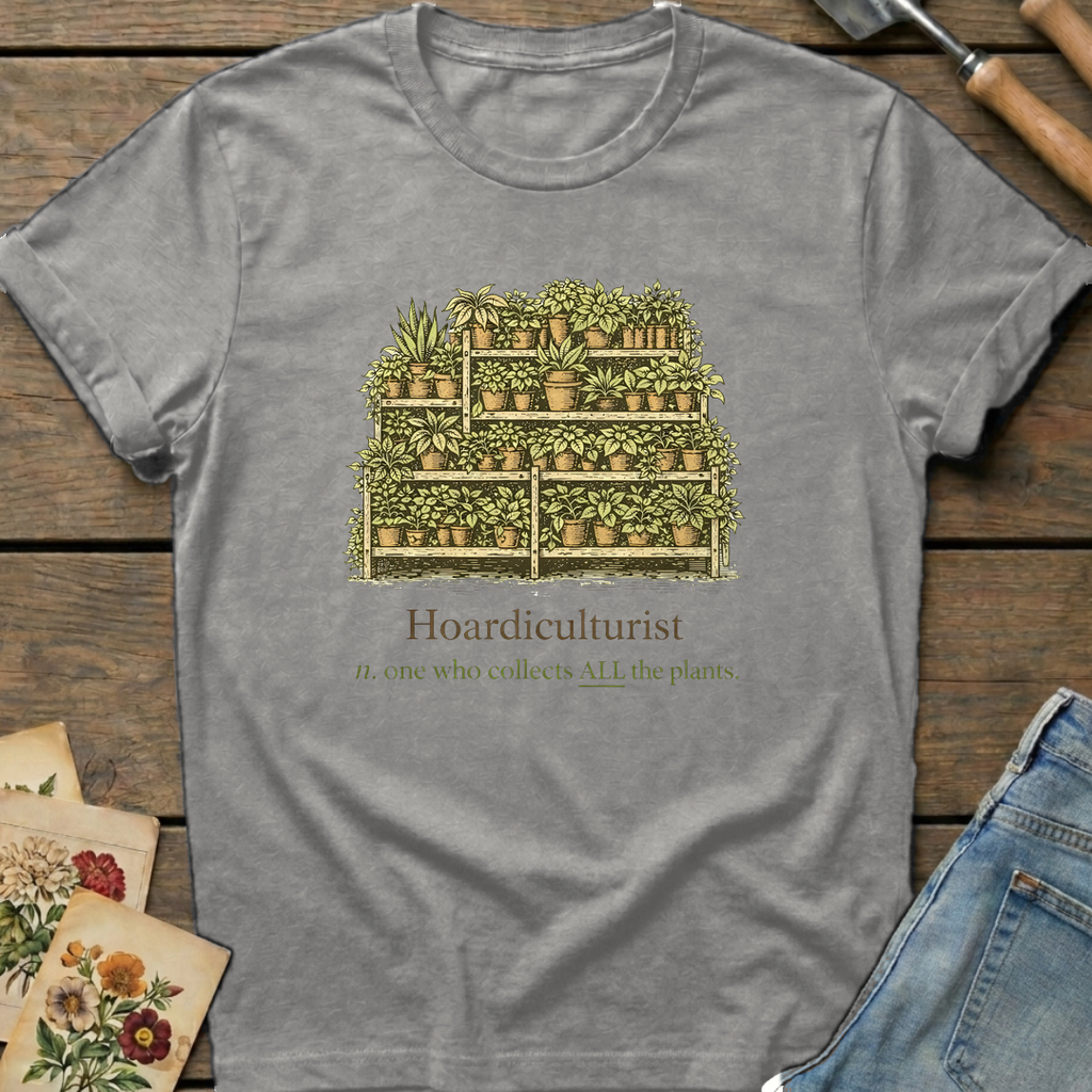 Hoardiculturist T-Shirt in Grey - Comfort Colors 1717 flat lay