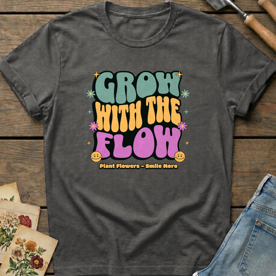 Grow with the Flow in Pepper - Comfort Colors 1717 flat lay