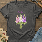 Foxglove Era T-Shirt in Pepper - Comfort Colors 1717 flat lay