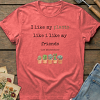 Low maintenance friends T-Shirt in Watermelon - Comfort Colors 1717 flat lay