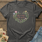Life Better Garden T-Shirt in Pepper - Comfort Colors 1717 flat lay