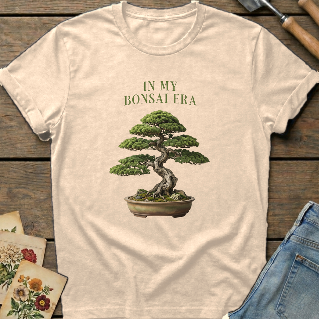 Bonsai Era T-Shirt in Ivory - Comfort Colors 1717 flat lay