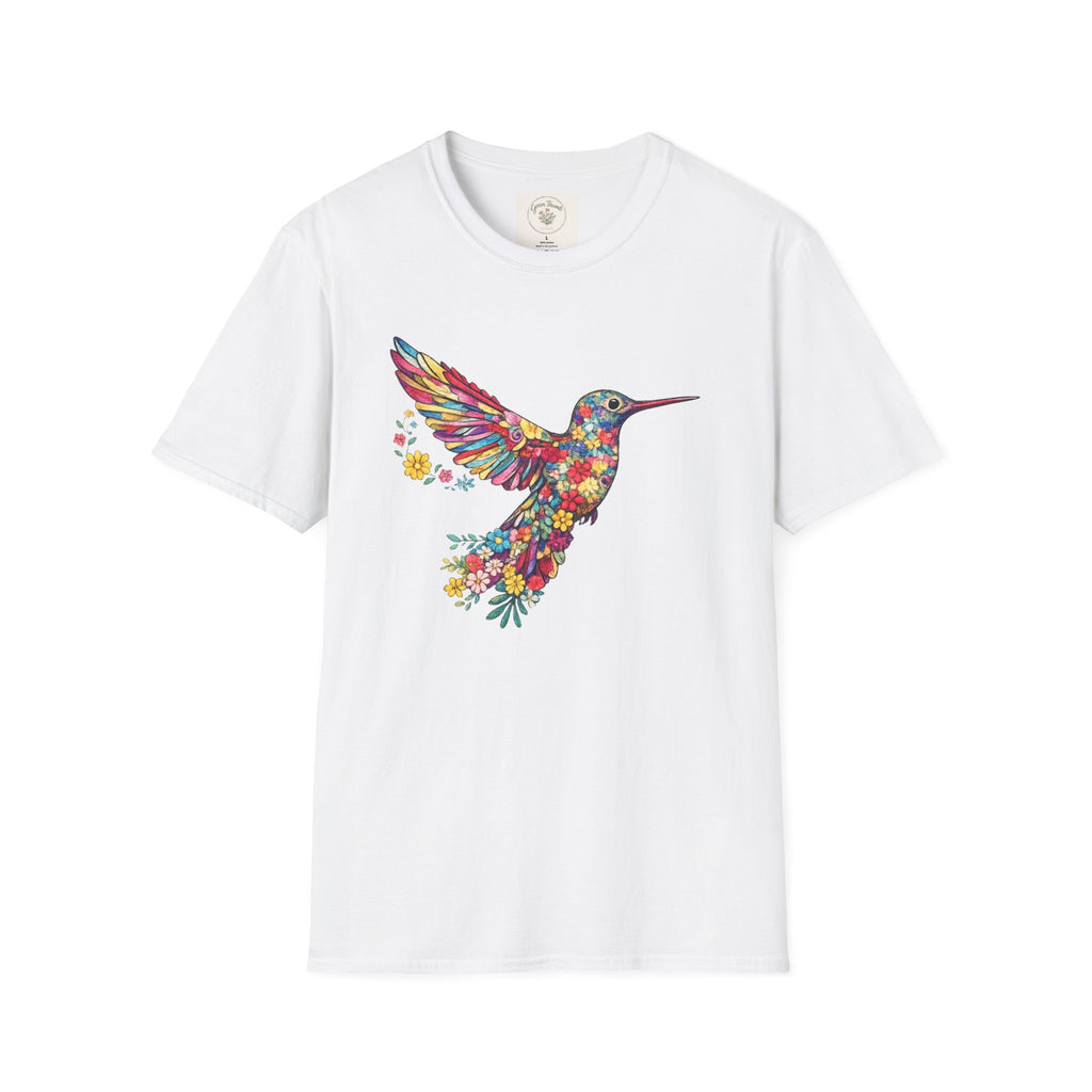 Embroidered Hummingbird (faux)T-shirt