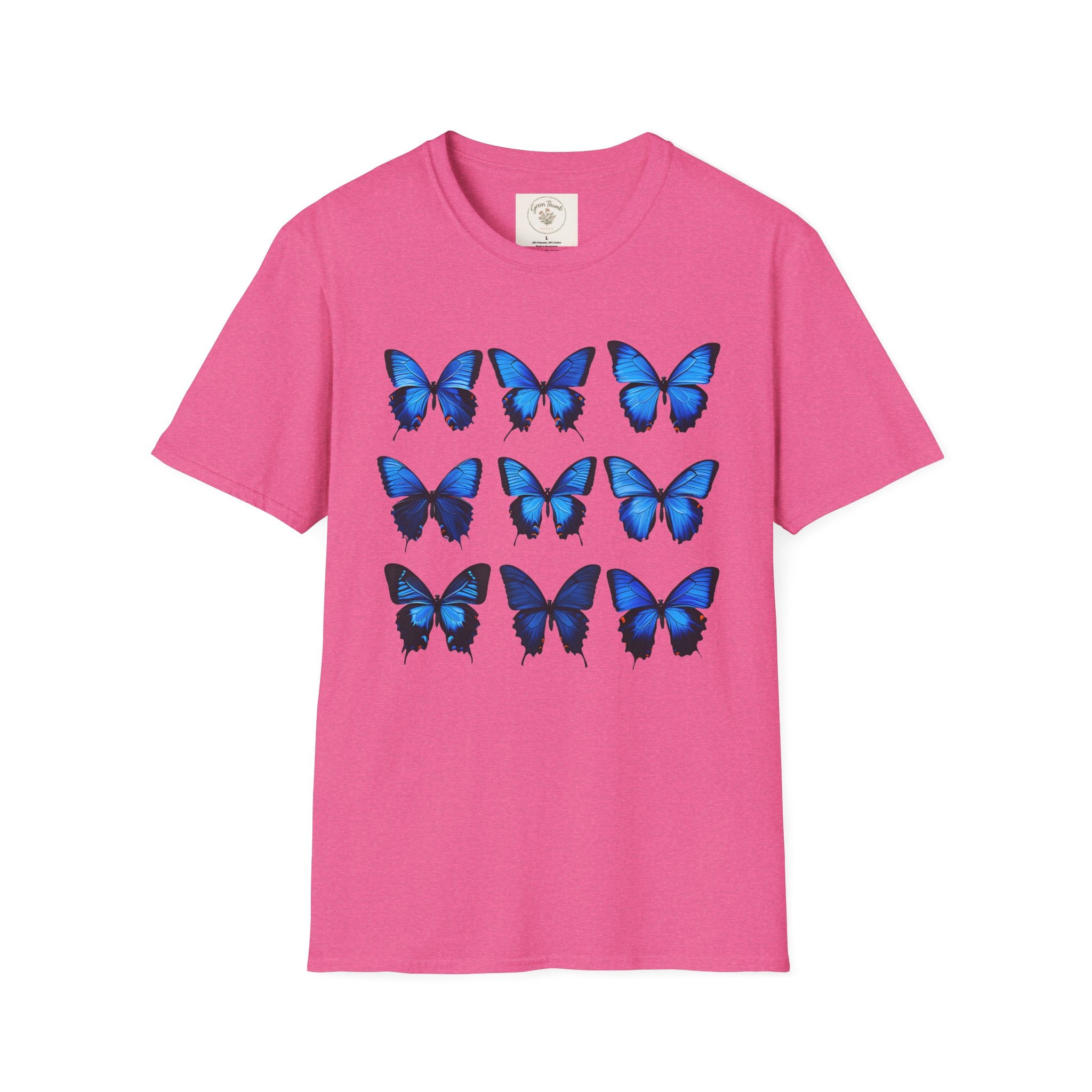 Blue Butterfly Matrix T-Shirt