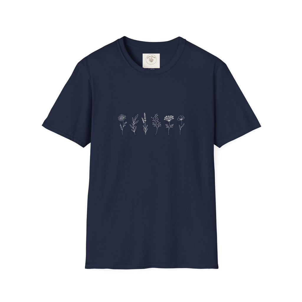 Simple Flower Line T-Shirt