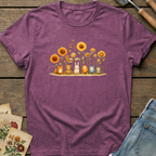 Forest Friends T-Shirt in Berry - Comfort Colors 1717 flat lay