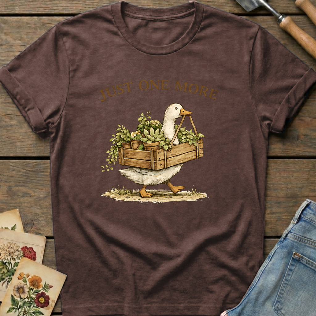 Just one more T-Shirt in Espresso - Comfort Colors 1717 flat lay