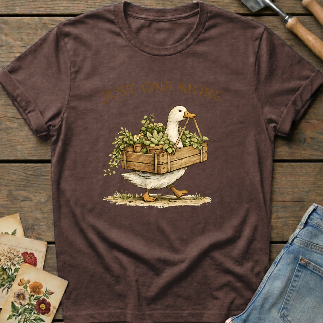 Just one more T-Shirt in Espresso - Comfort Colors 1717 flat lay