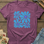 Pretty Blue T-shirt in Berry - Comfort Colors 1717 flat lay