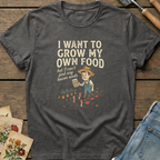 Bacon Seeds T-Shirt in Pepper - Comfort Colors 1717 flat lay