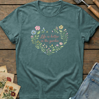 Life Better Garden T-Shirt in Blue Spruce - Comfort Colors 1717 flat lay