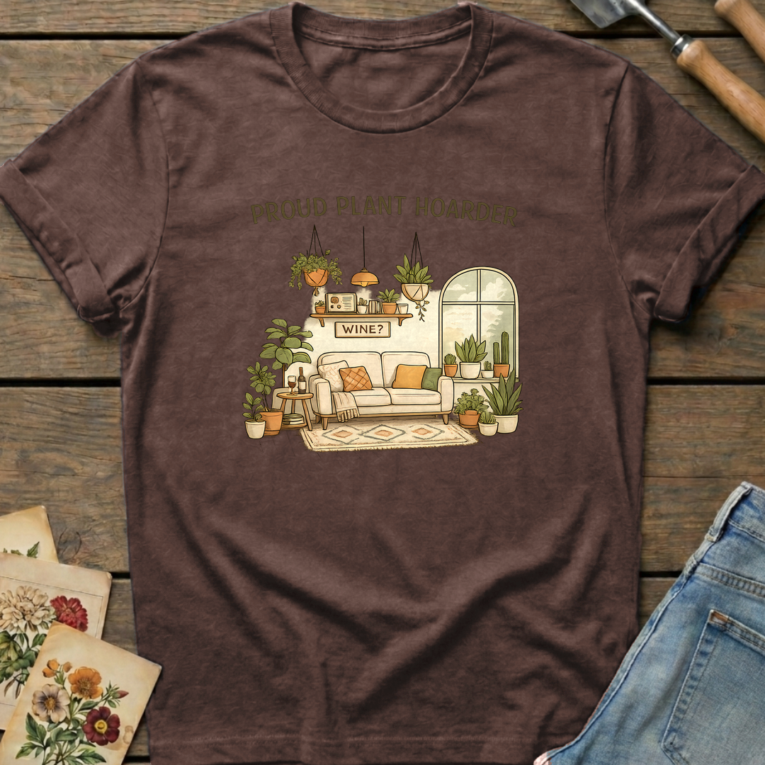 Proud Hoarder T-Shirt in Espresso - Comfort Colors 1717 flat lay