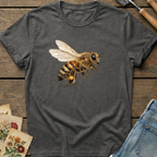 Real Bee  T-shirt in Pepper - Comfort Colors 1717 flat lay