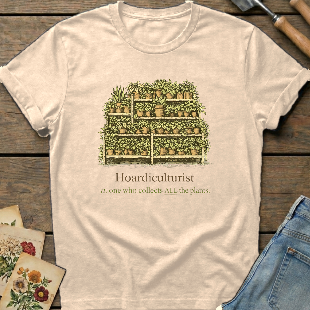 Hoardiculturist T-Shirt in Ivory - Comfort Colors 1717 flat lay
