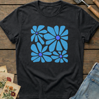 Pretty Blue T-shirt in Black - Comfort Colors 1717 flat lay