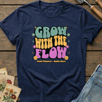 Grow with the Flow in Midnight - Comfort Colors 1717 flat lay