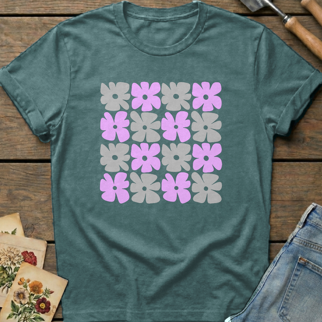 Bahama Matrix T-shirt in Blue Spruce - Comfort Colors 1717 flat lay