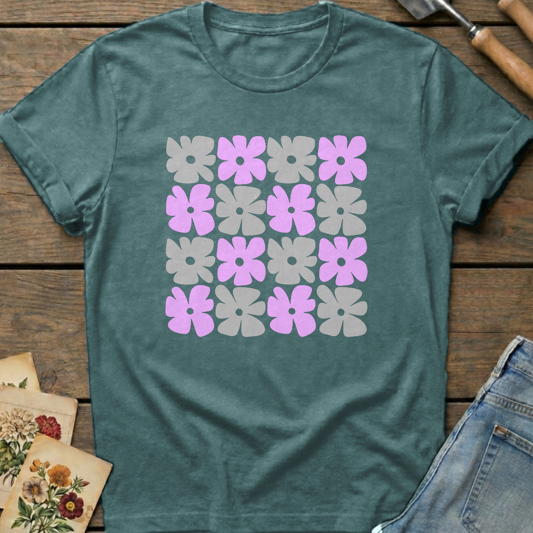 Bahama Matrix T-shirt in Blue Spruce - Comfort Colors 1717 flat lay
