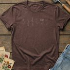 Simple Flower Line T-Shirt in Espresso - Comfort Colors 1717 flat lay