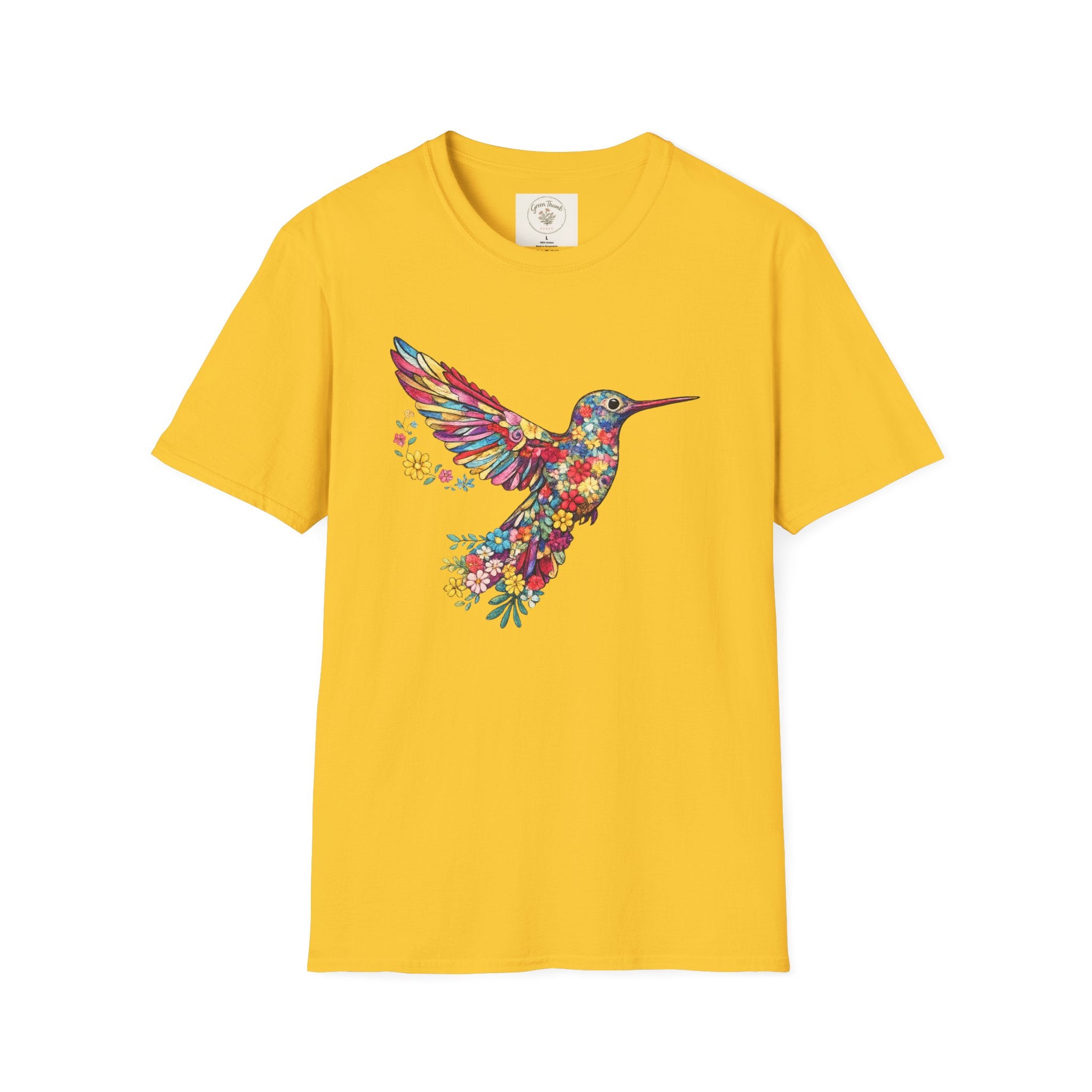 Embroidered Hummingbird (faux)T-shirt