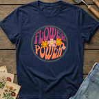 Flower Power in Midnight - Comfort Colors 1717 flat lay