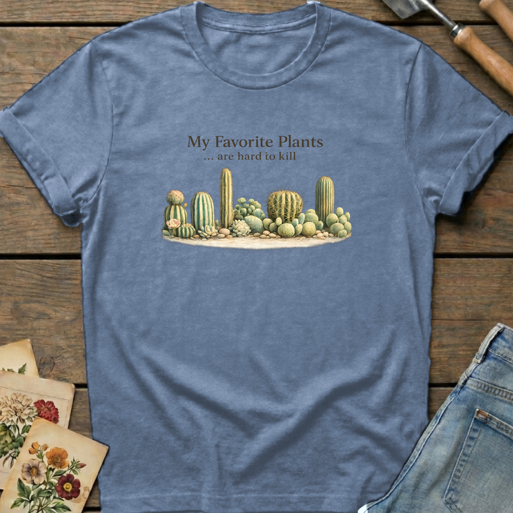 Hard to Kill T-Shirt in Blue Jean - Comfort Colors 1717 flat lay