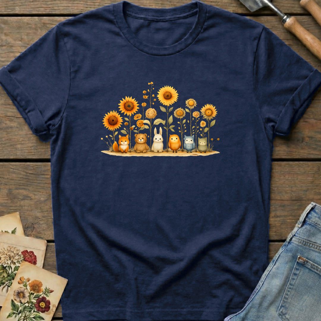 Forest Friends T-Shirt in Midnight - Comfort Colors 1717 flat lay