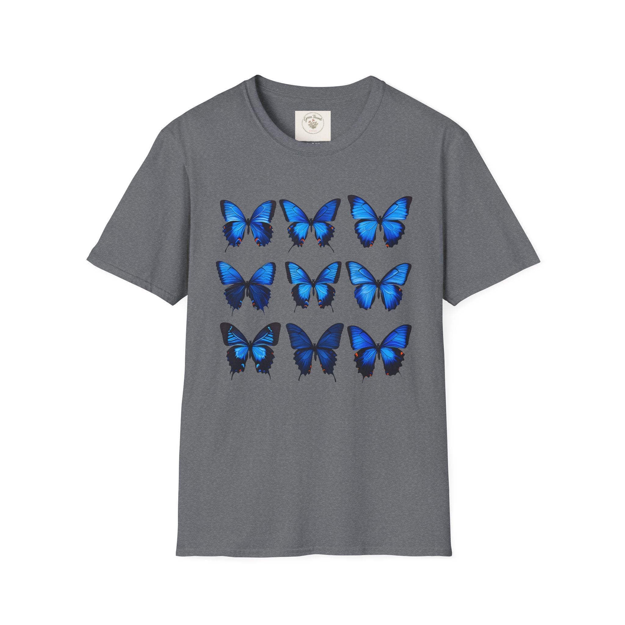 Blue Butterfly Matrix T-Shirt