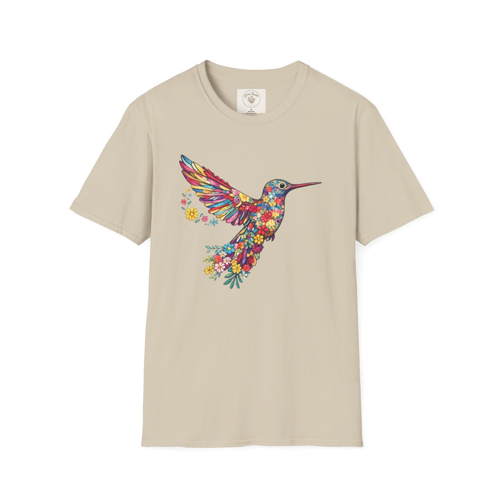 Embroidered Hummingbird (faux)T-shirt