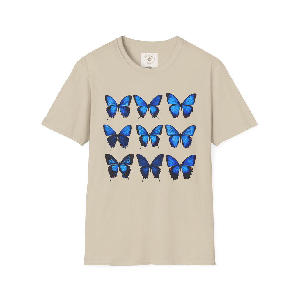 Blue Butterfly Matrix T-Shirt