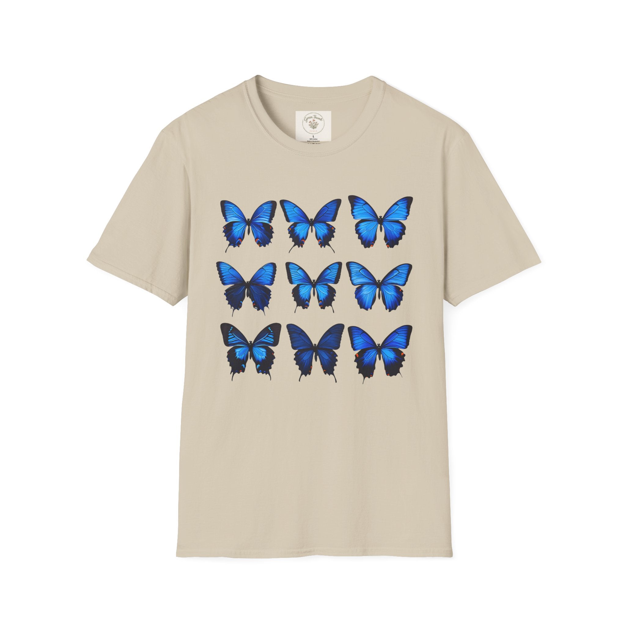 Blue Butterfly Matrix T-Shirt